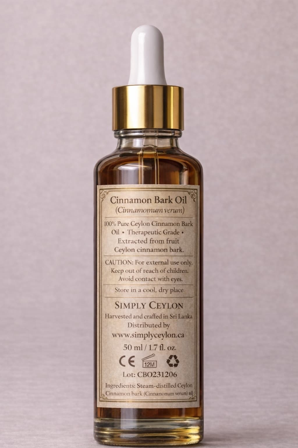 Cinnamon Bark Oil — back